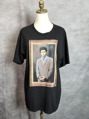 Vintage 90s Seinfeld The Kramer Portrait T-Shirt Ripple Junction Size L Retro TV